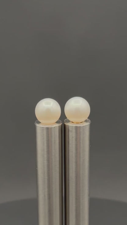 South Sea White Stud Pearl Earring | AAAA (Superb) Grade | 18K Gold | 11mm